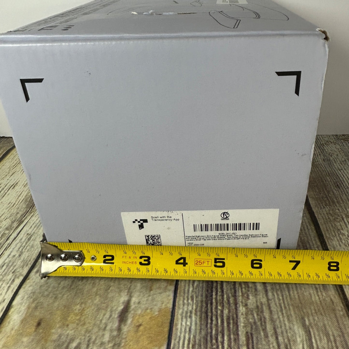 Two Handle Waterfall Bathroom Faucet Matte Black With Metal Pop-Up Drain Stopper