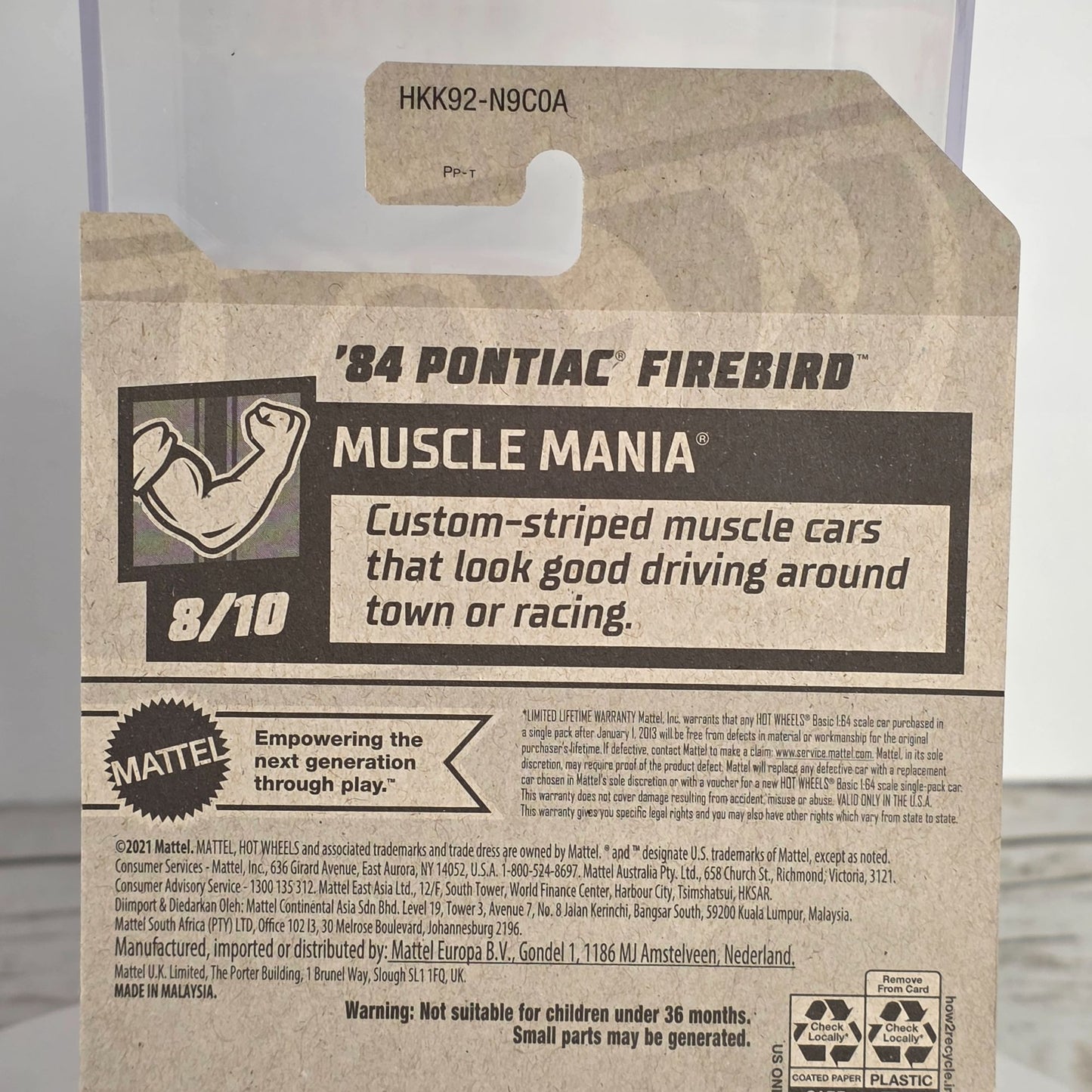 Hot Wheels Muscle Mania 84 Pontiac Firebird 1:64 Scale Die-Cast Model Toy Car