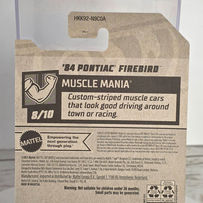 Hot Wheels Muscle Mania 84 Pontiac Firebird 1:64 Scale Die-Cast Model Toy Car