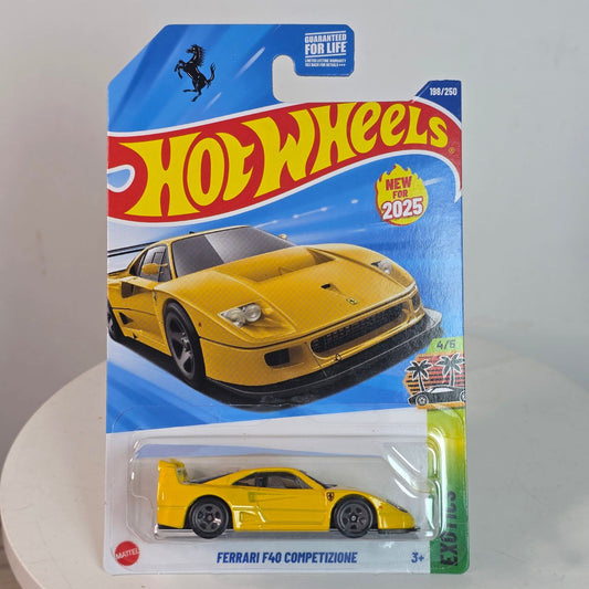 NEW 2025 Hot Wheels Ferrari F40 Competizione 198/250 EXOTICS 4/5 YELLOW