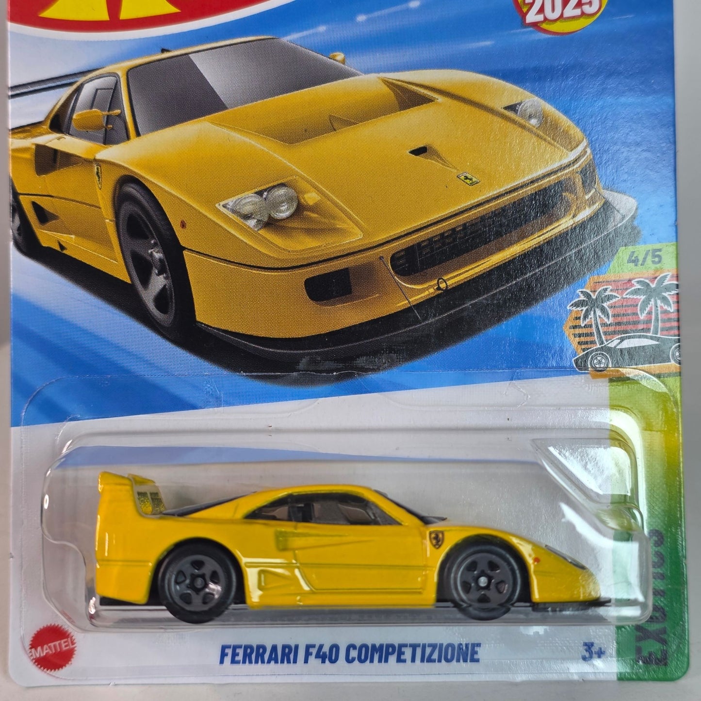 NEW 2025 Hot Wheels Ferrari F40 Competizione 198/250 EXOTICS 4/5 YELLOW