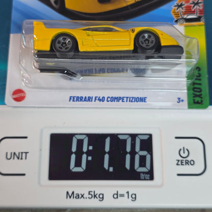 NEW 2025 Hot Wheels Ferrari F40 Competizione 198/250 EXOTICS 4/5 YELLOW