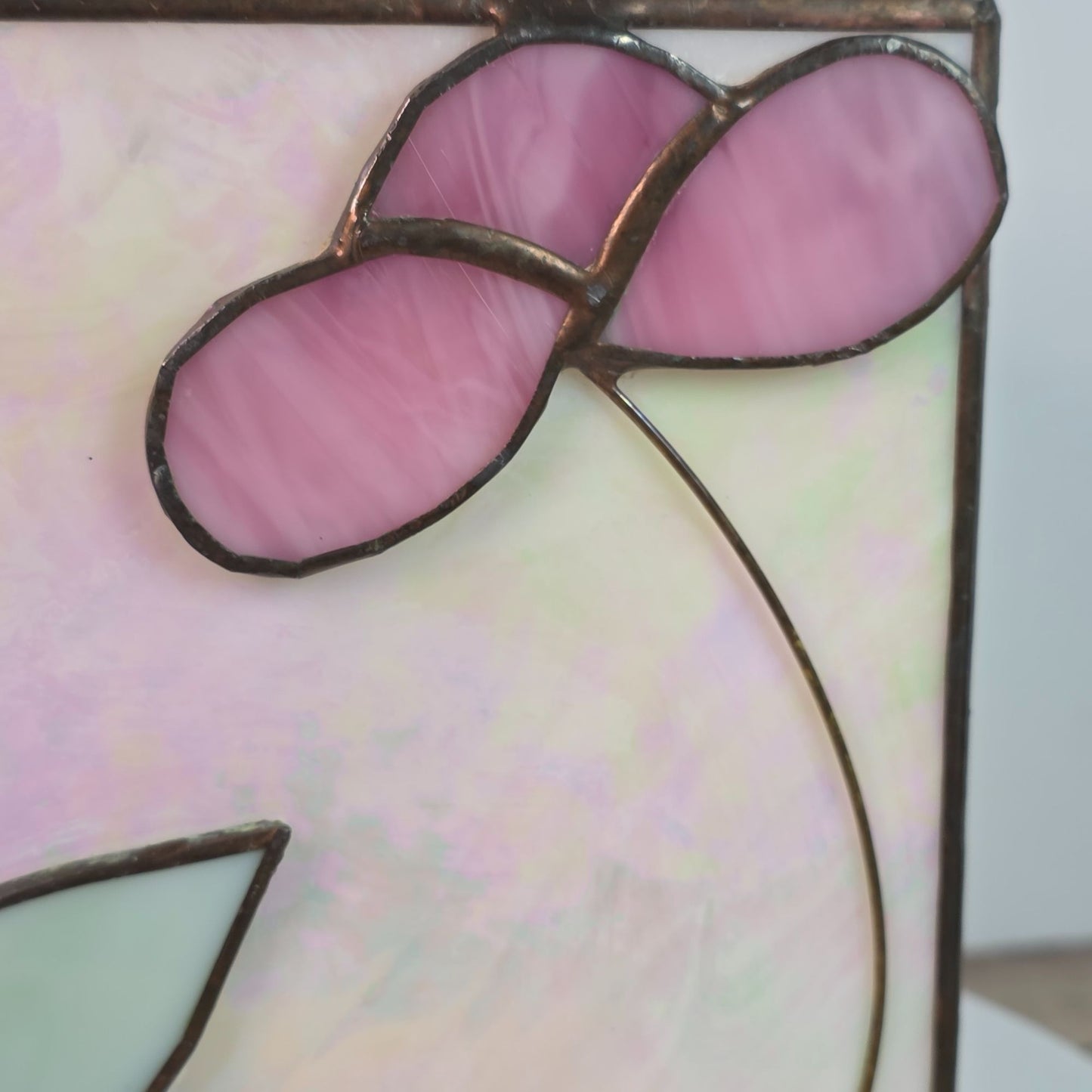 Vintage Stained Glass Tissue Box Cover By Pams Glass Works