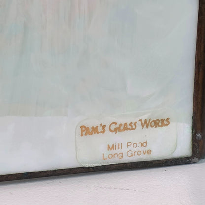 Vintage Stained Glass Tissue Box Cover By Pams Glass Works