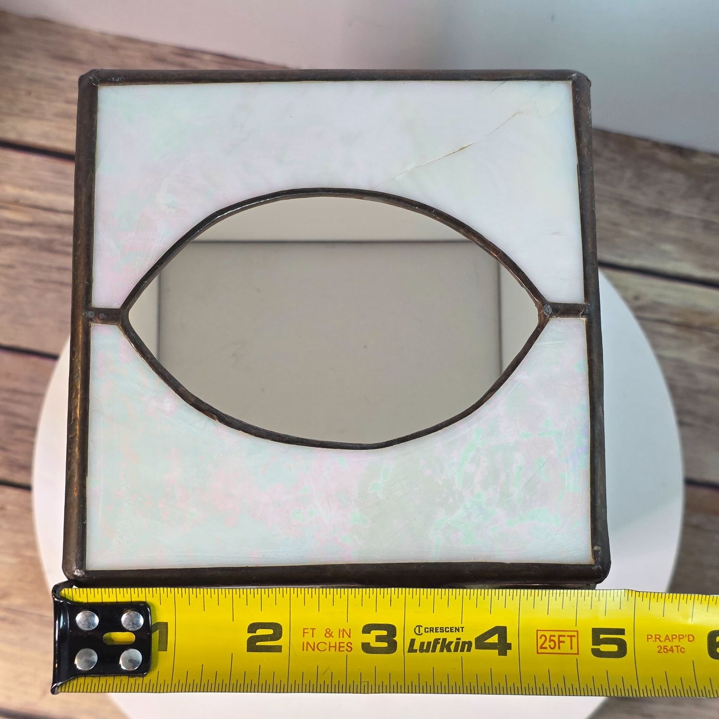 Vintage Stained Glass Tissue Box Cover By Pams Glass Works