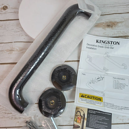 Kingston Brass 12-Inch Decorative Grade Grab Bar Oil Rubbed Bronze Finish Kitchen & Bath