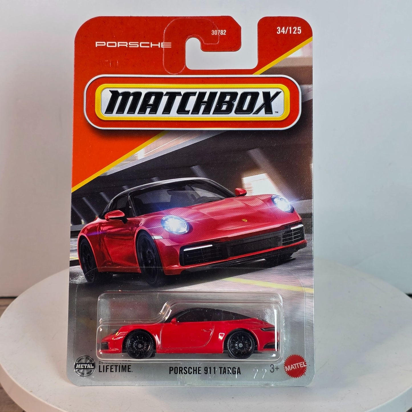 Matchbox Porsche 911 Targa Die-Cast Model 1:64 Scale Red & Black