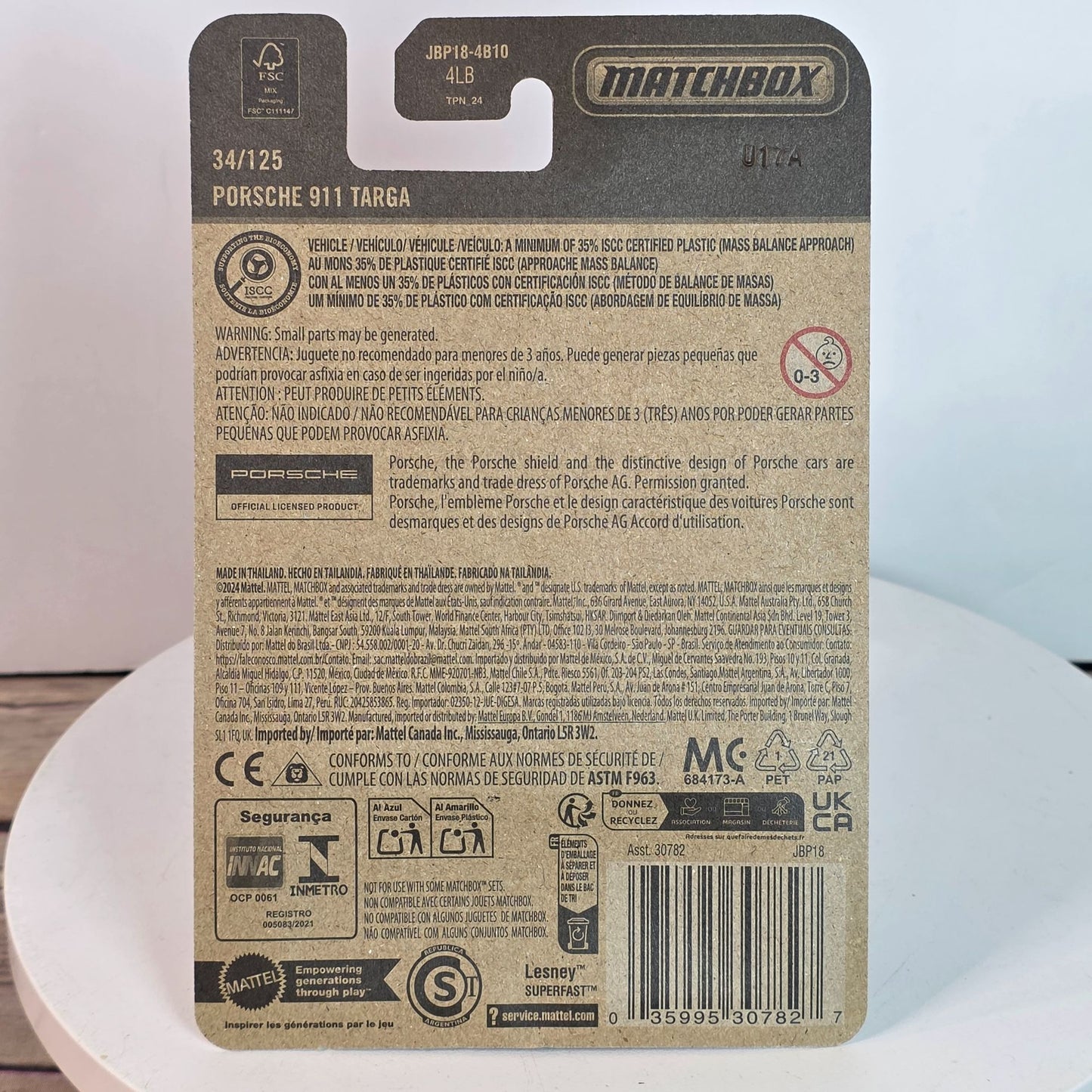 Matchbox Porsche 911 Targa Die-Cast Model 1:64 Scale Red & Black