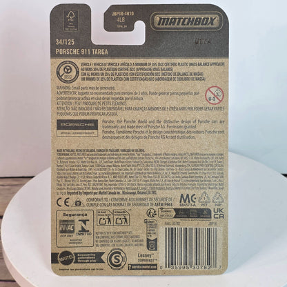 Matchbox Porsche 911 Targa Die-Cast Model 1:64 Scale Red & Black