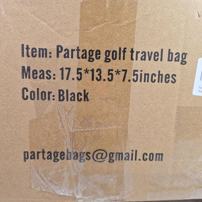 PARTAGE Ski Bag With Adjustable Length Up To 78in 600D Oxford Fabric Waterproof & Padded For Ski Equipment Black