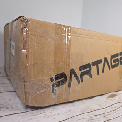 PARTAGE Ski Bag With Adjustable Length Up To 78in 600D Oxford Fabric Waterproof & Padded For Ski Equipment Black