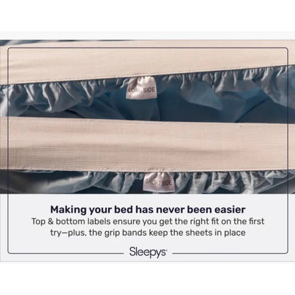 Sleepys Deluxe Cool Stretch Queen Sheet Set Egyptian Cotton Blend