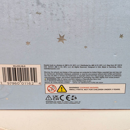 Beastie Buds Weighted Monster Plush Toy 2.2 Lbs Stress Support & Sleep Aid For All Ages Super Soft Blue/Red