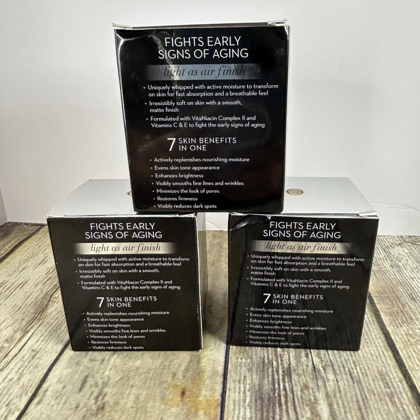 Lot of 3 Olay Total Effects Whip Light As Air Finish Active Moisturizer 1.7oz