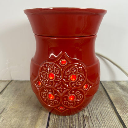 Joy Mangano Forever Fragrant Oil Wax Warmer Vase Orange