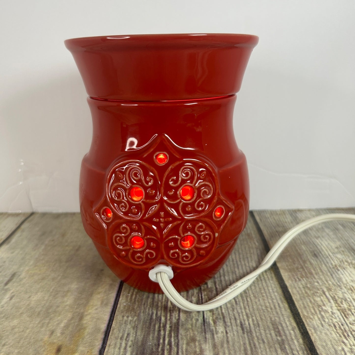 Joy Mangano Forever Fragrant Oil Wax Warmer Vase Orange