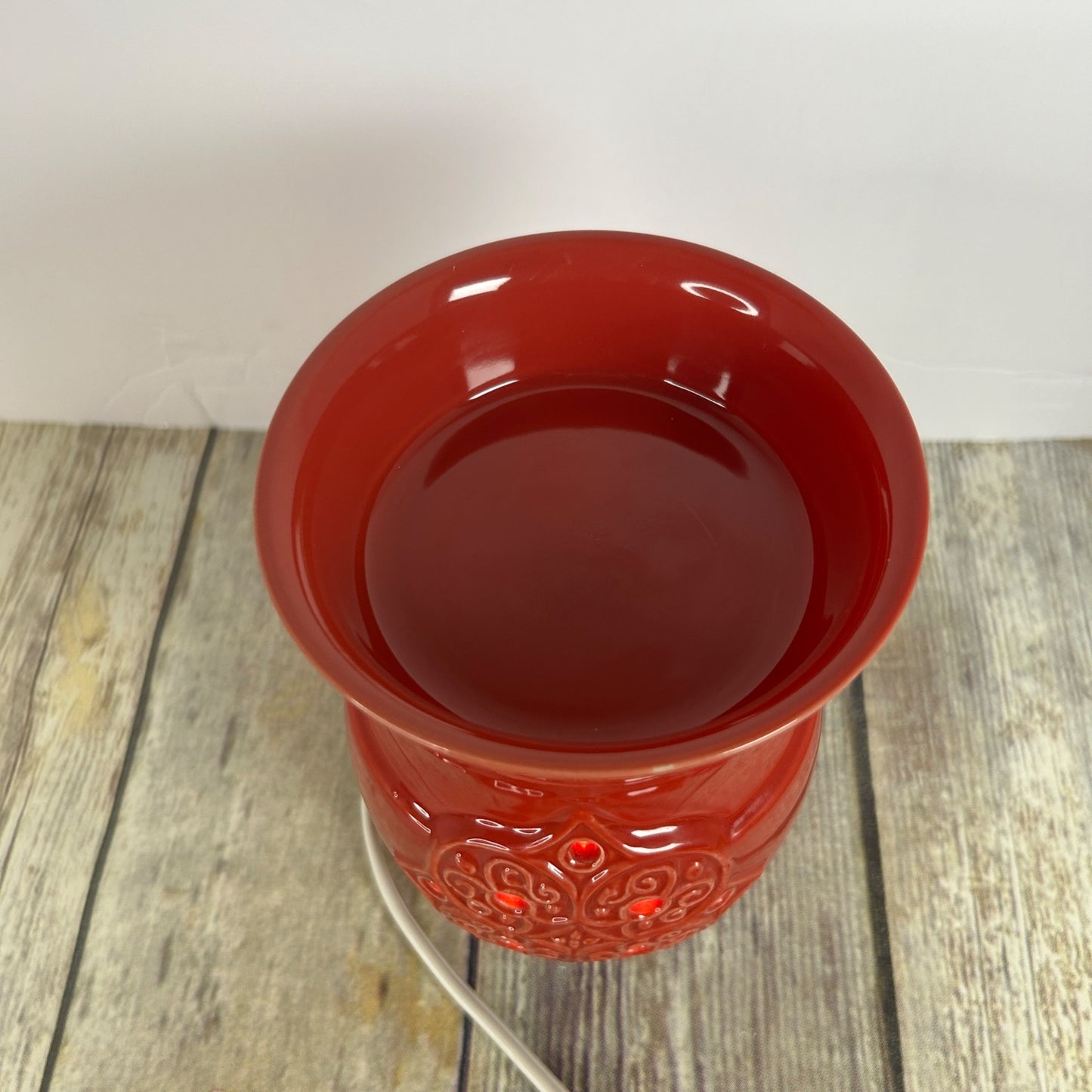 Joy Mangano Forever Fragrant Oil Wax Warmer Vase Orange