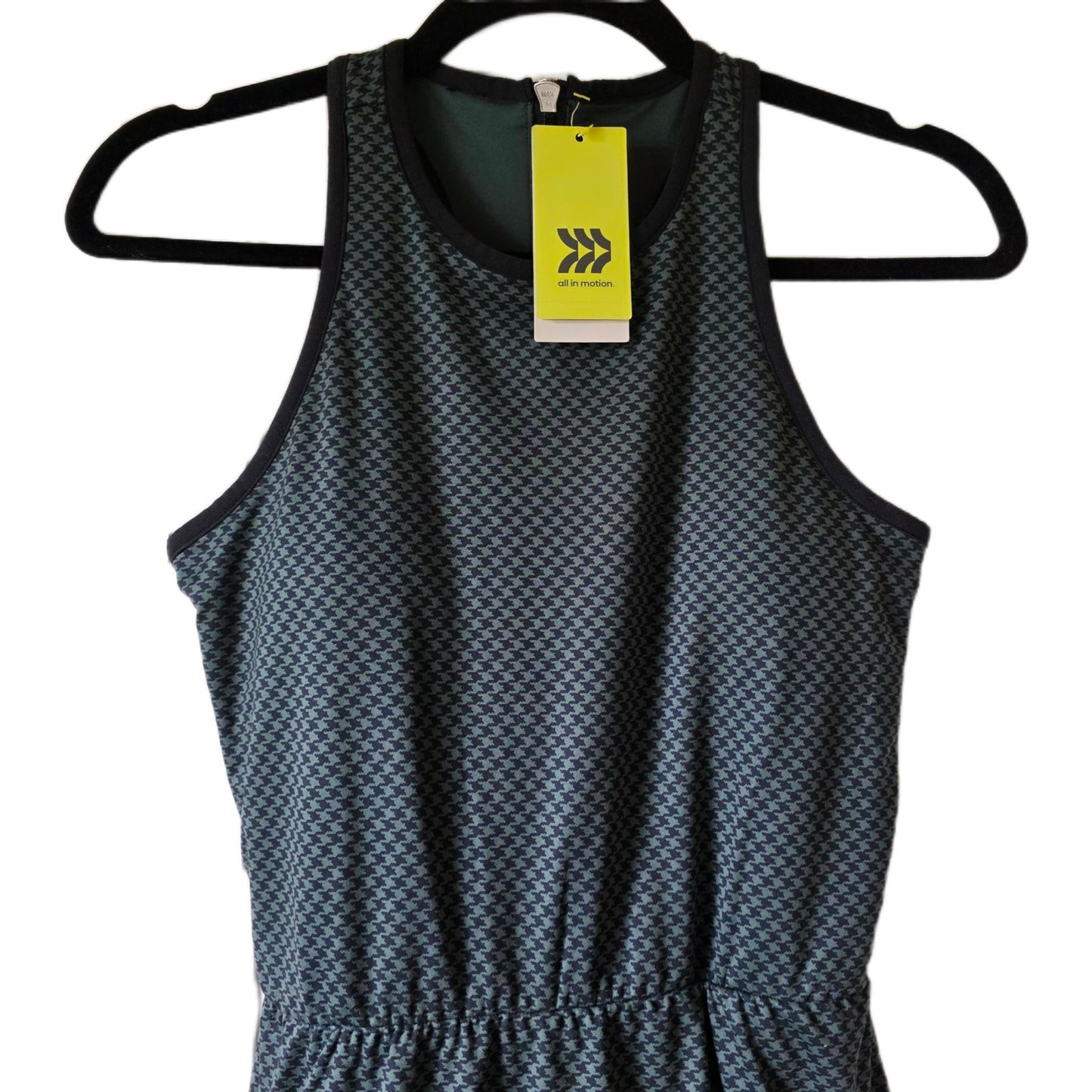 All In Motion Womens Sleeveless Houndstooth Active Dress With Built-In Shorts & Inner Pocket