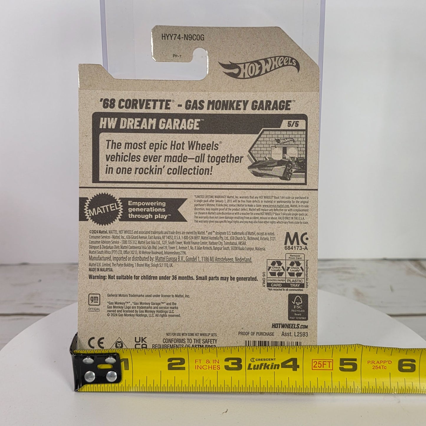 Hot Wheels Gas Monkey Garage 68 Corvette Die-Cast Car