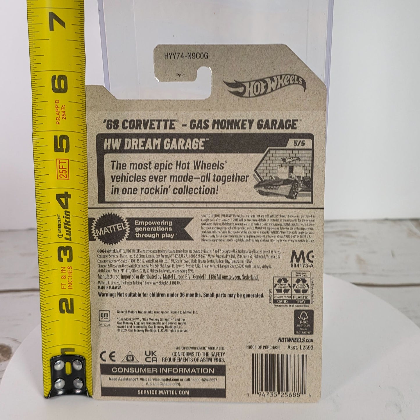 Hot Wheels Gas Monkey Garage 68 Corvette Die-Cast Car