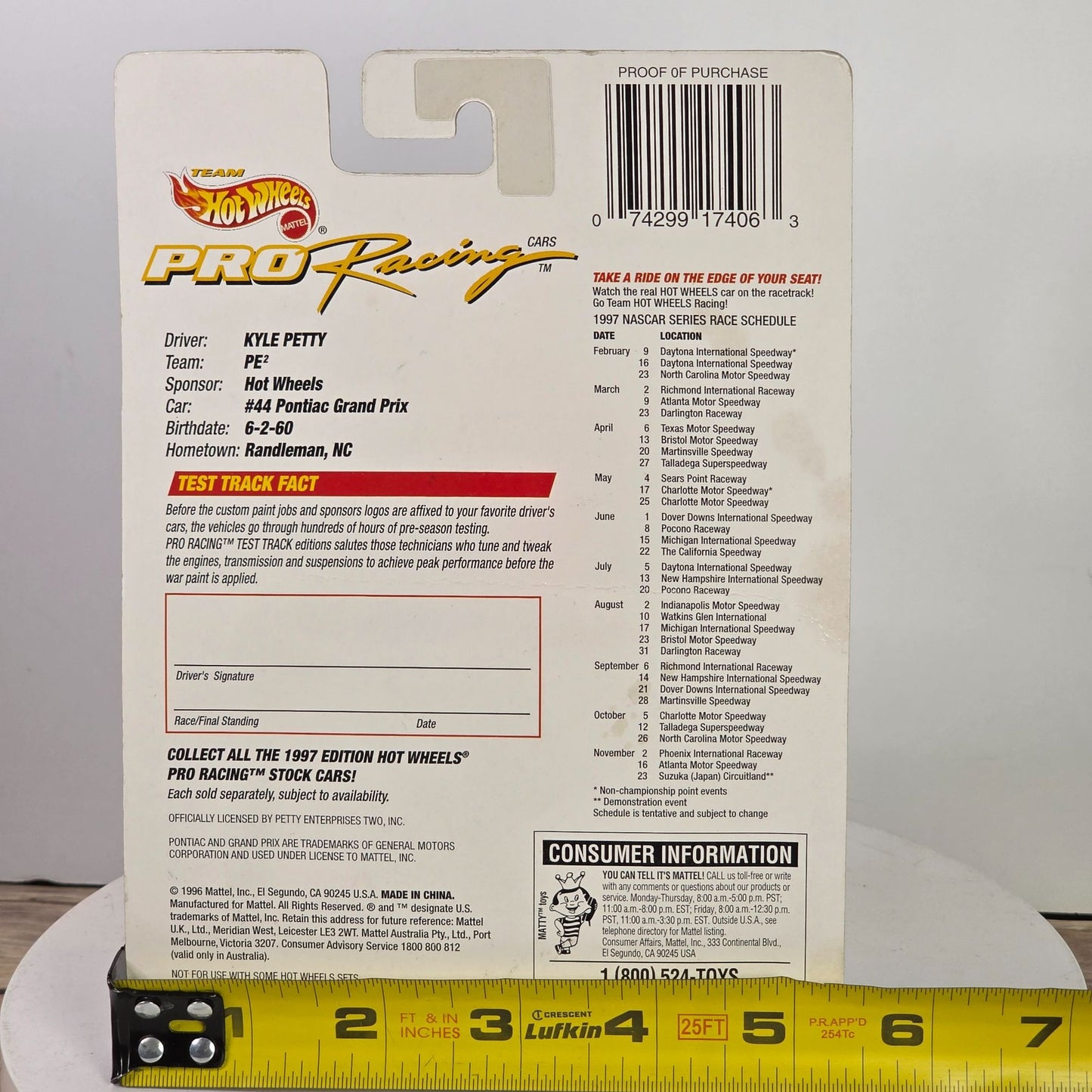 Hot Wheels NASCAR Pro Racing Kyle Petty Die-Cast Car 1998