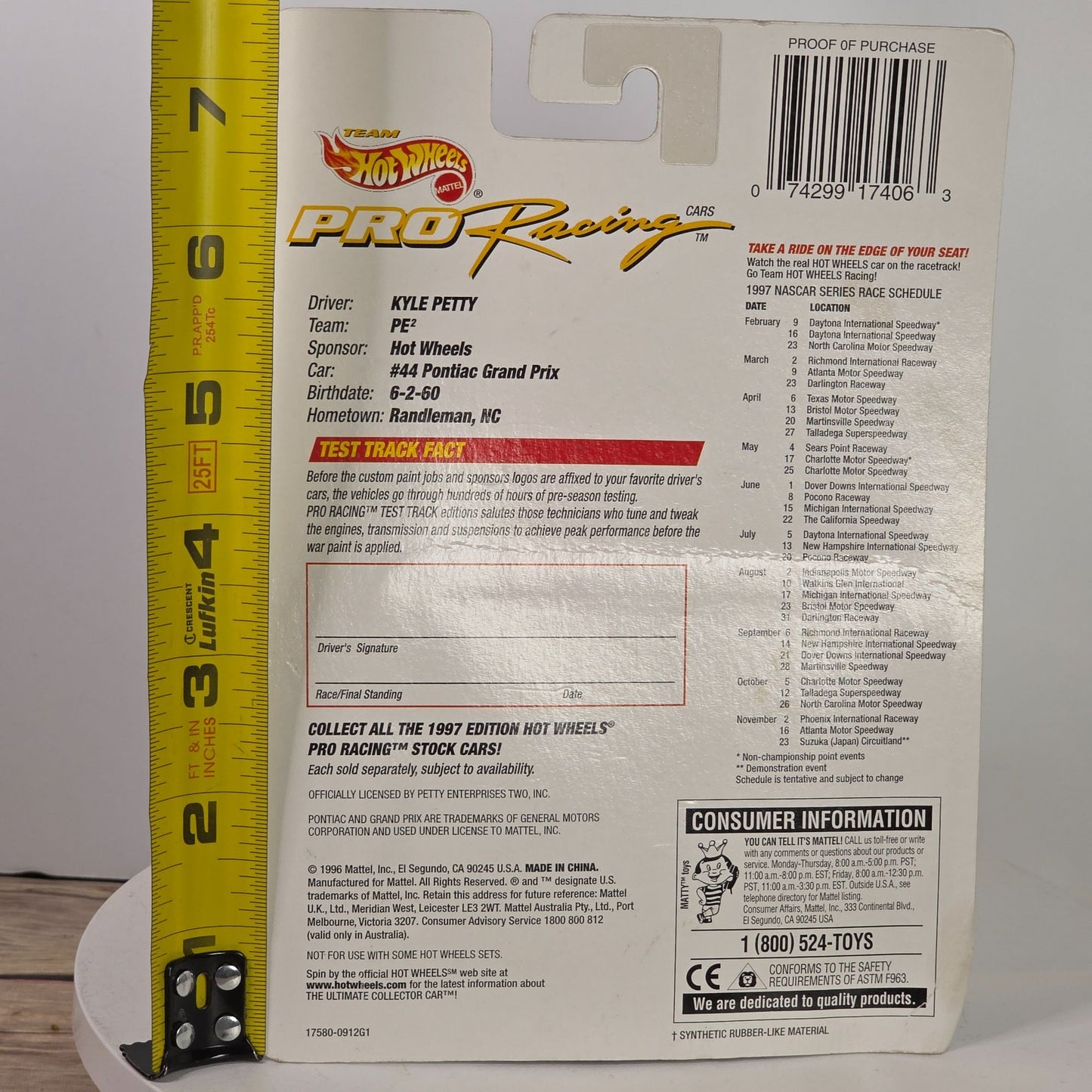 Hot Wheels NASCAR Pro Racing Kyle Petty Die-Cast Car 1998