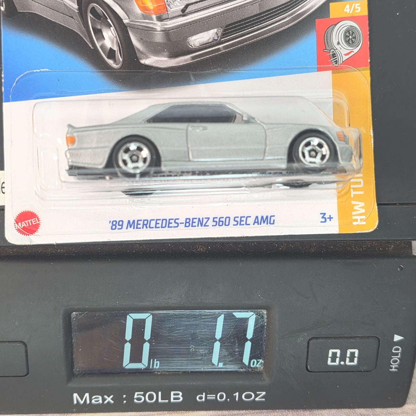 Hot Wheels 89 Mercedes-Benz 560 SEC AMG Die-Cast Car