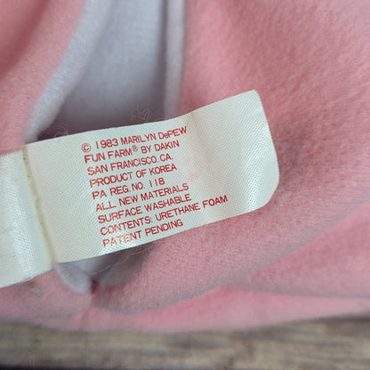 Vintage 1983 Dakin Soft Baby Doll With Pink Blanket & Bear