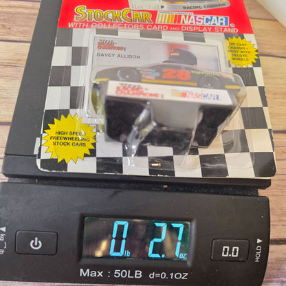 1993 Racing Champions Davey Allison Die-Cast NASCAR Stock Car With Card & Display Stand