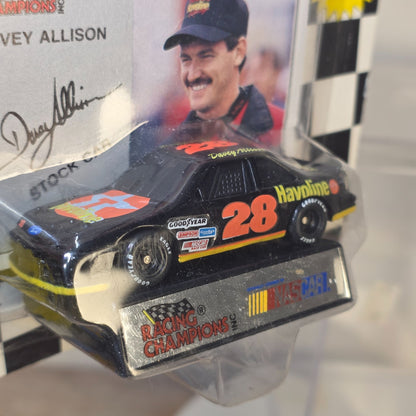 1993 Racing Champions Davey Allison Die-Cast NASCAR Stock Car With Card & Display Stand