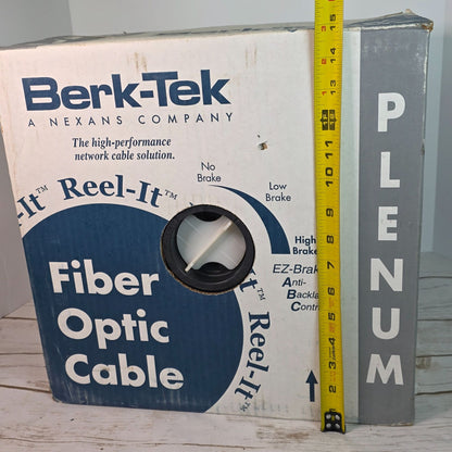 Berk-Tek Tight-Buffer Fiber Optic Cable Plenum White 1100 Ft Reel-In Box UL Listed