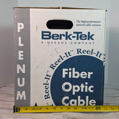 Berk-Tek Tight-Buffer Fiber Optic Cable Plenum White 1100 Ft Reel-In Box UL Listed
