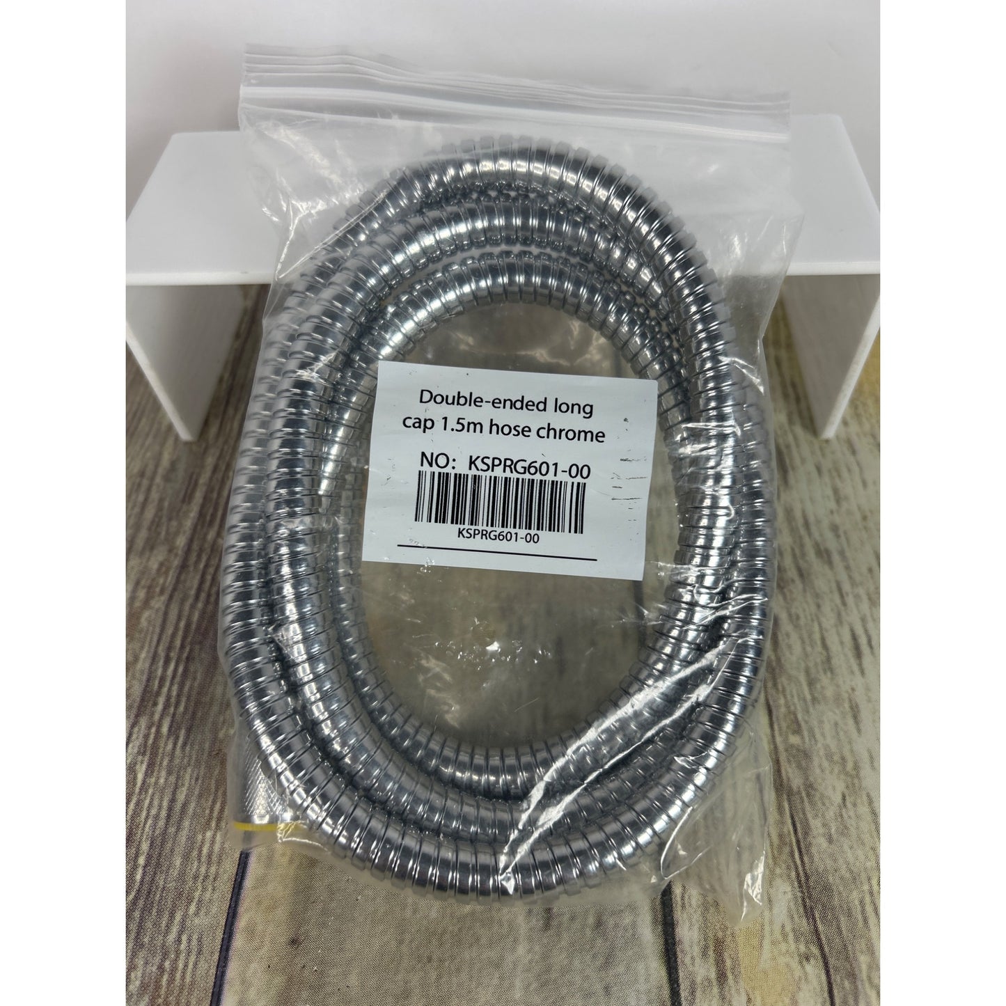 Double-Ended Long Cap 1.5m Stainless Steel Hose Replacement Chrome Finish