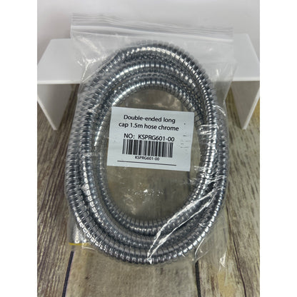 Double-Ended Long Cap 1.5m Stainless Steel Hose Replacement Chrome Finish
