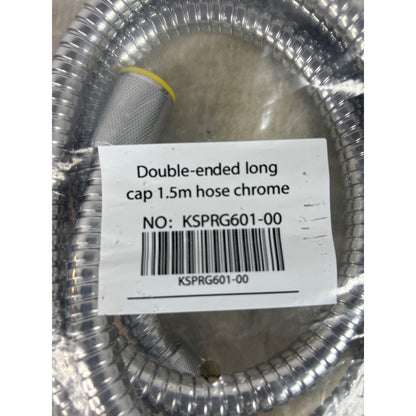 Double-Ended Long Cap 1.5m Stainless Steel Hose Replacement Chrome Finish