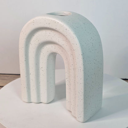 Speckled Ceramic Arch Vase 5" Tall Made For Retail