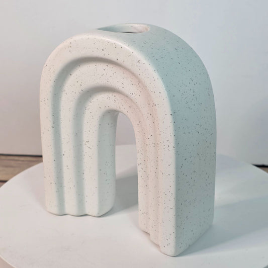 Speckled Ceramic Arch Vase 5" Tall Made For Retail
