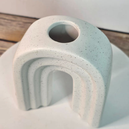 Speckled Ceramic Arch Vase 5" Tall Made For Retail