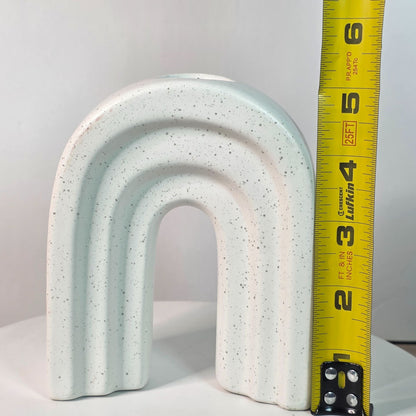 Speckled Ceramic Arch Vase 5" Tall Made For Retail