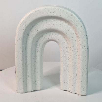 Speckled Ceramic Arch Vase 5" Tall Made For Retail