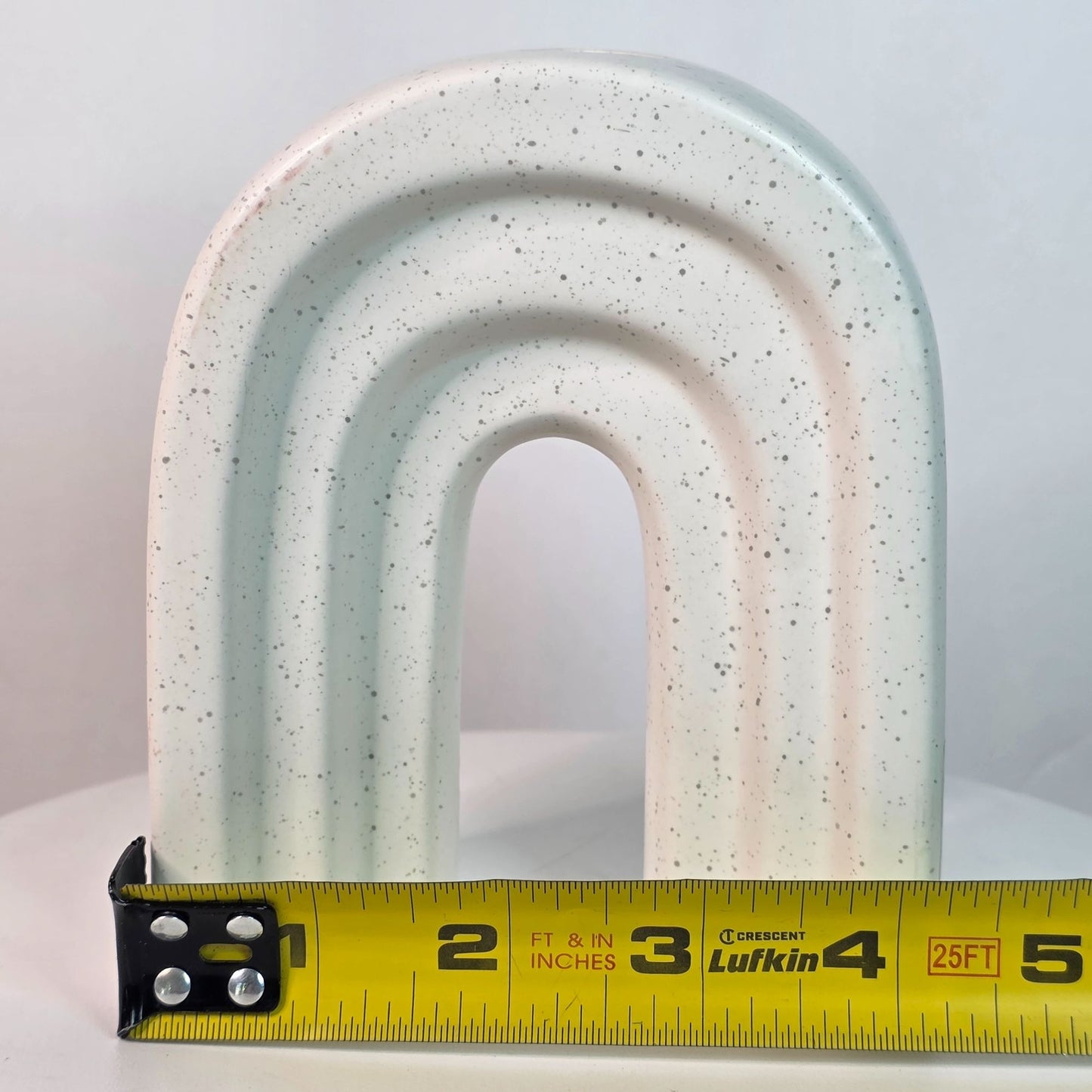 Speckled Ceramic Arch Vase 5" Tall Made For Retail