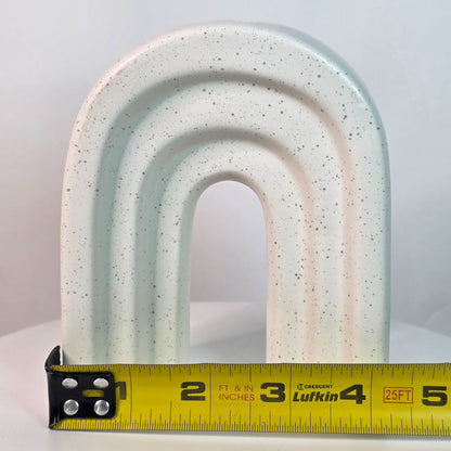 Speckled Ceramic Arch Vase 5" Tall Made For Retail