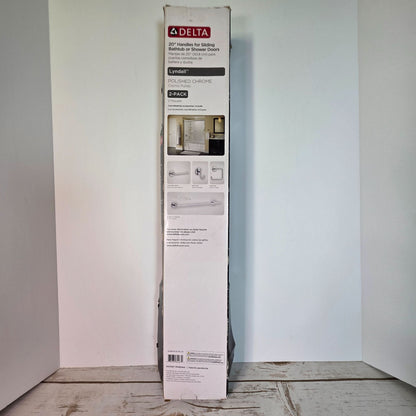 Delta Lyndall Polished Chrome 20" Handles For Sliding Bathtub Or Shower Doors 2-Pack