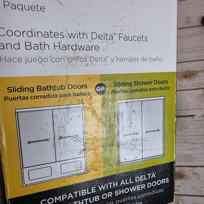 Delta Lyndall Polished Chrome 20" Handles For Sliding Bathtub Or Shower Doors 2-Pack