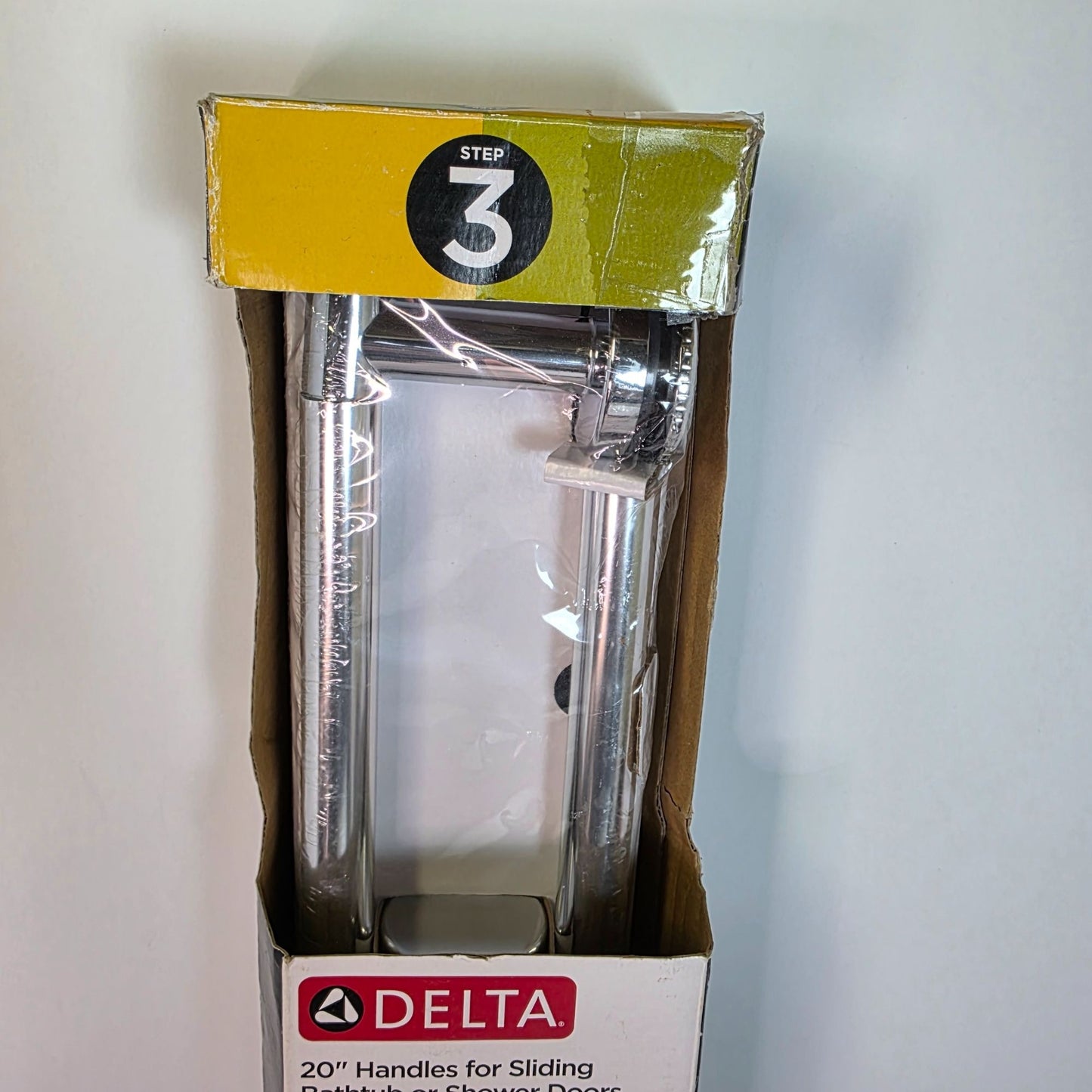 Delta Lyndall Polished Chrome 20" Handles For Sliding Bathtub Or Shower Doors 2-Pack