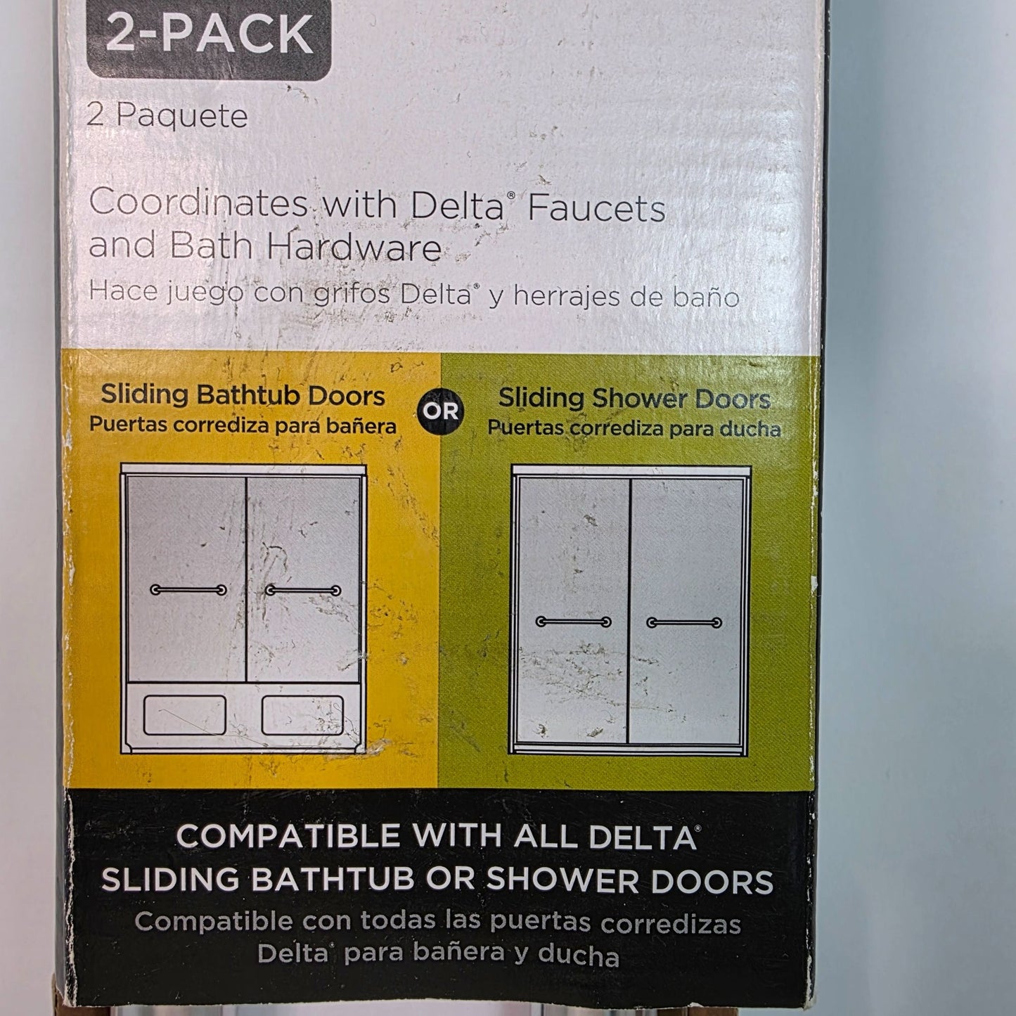 Delta Lyndall Polished Chrome 20" Handles For Sliding Bathtub Or Shower Doors 2-Pack