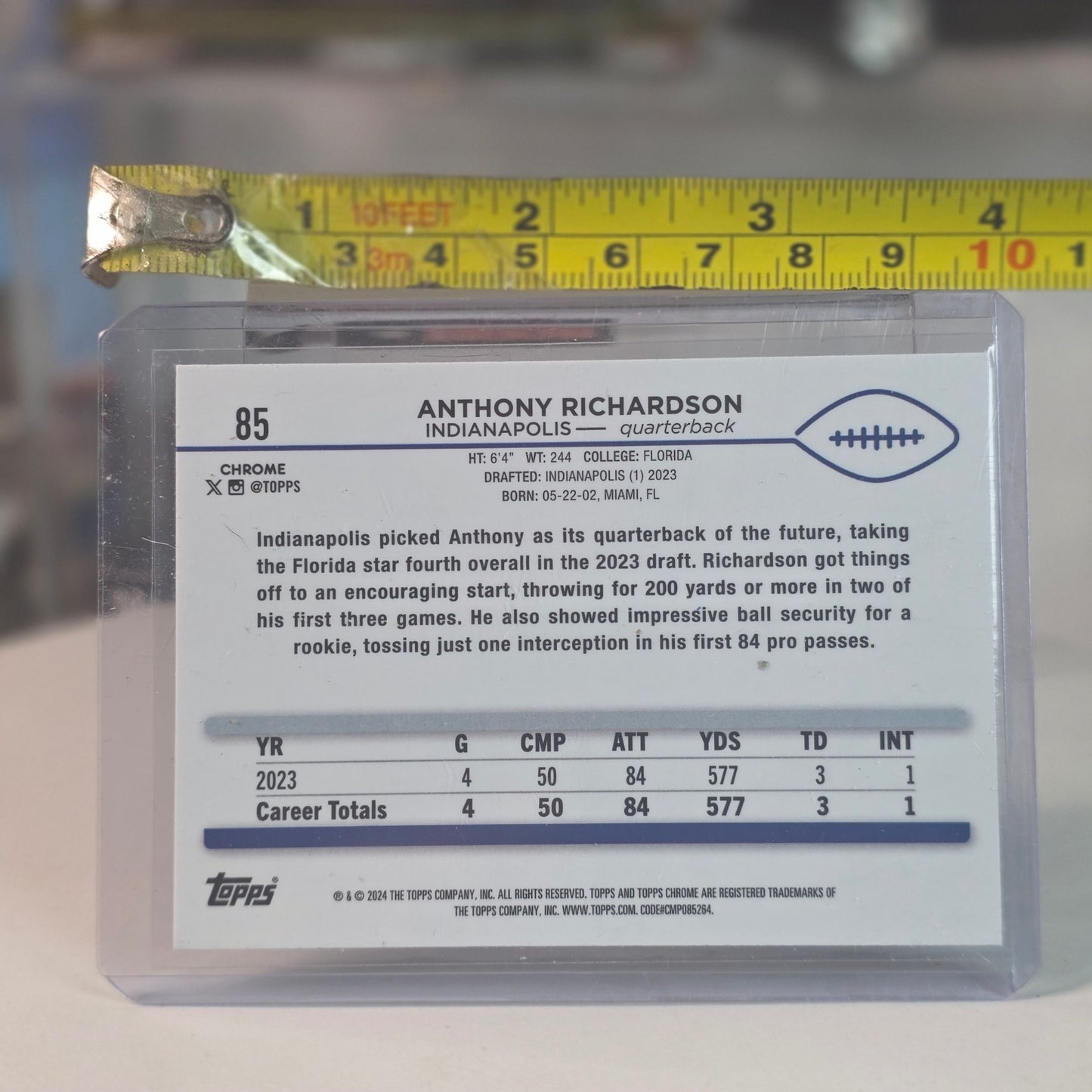 2023 Wild Card Anthony Richardson 1/1 Rainbow Foil QB1 On The Clock Colts