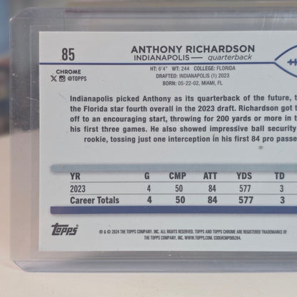 2023 Wild Card Anthony Richardson 1/1 Rainbow Foil QB1 On The Clock Colts