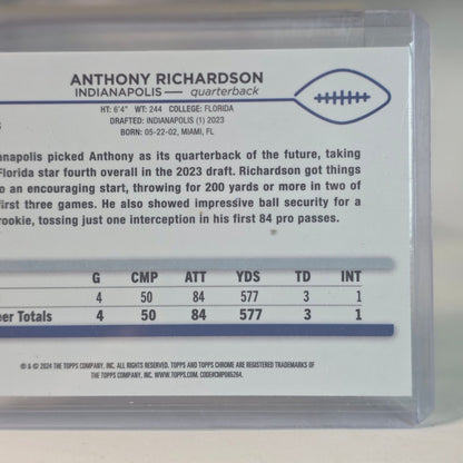 2023 Wild Card Anthony Richardson 1/1 Rainbow Foil QB1 On The Clock Colts