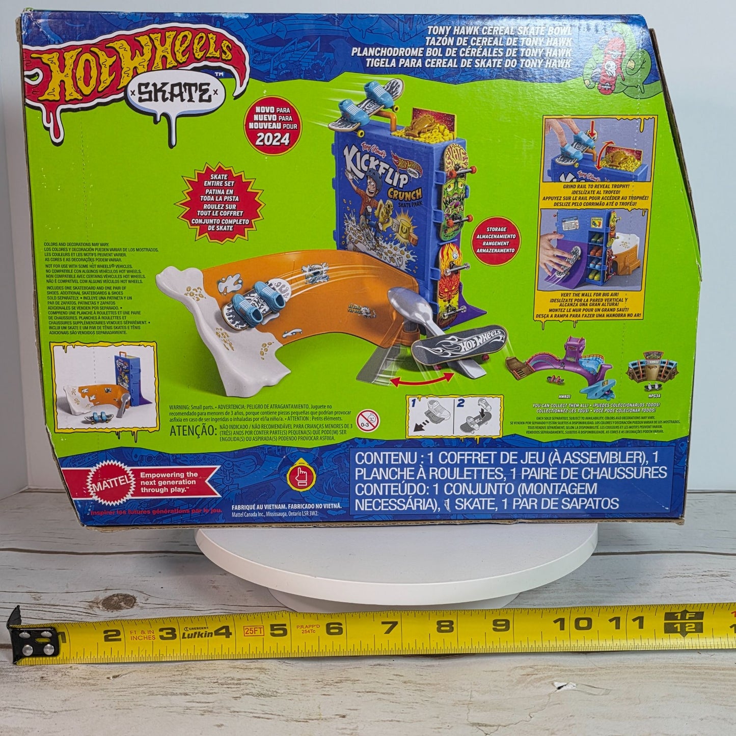 Hot Wheels Skate Tony Hawk Cereal Bowl Kickflip Crunch Skate Park Set Exclusive Board Shoes